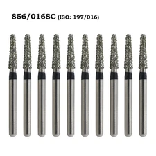 10pc/pk Diamond Burs FG 856/016SC Round End Taper Super Coarse Grit High Speed