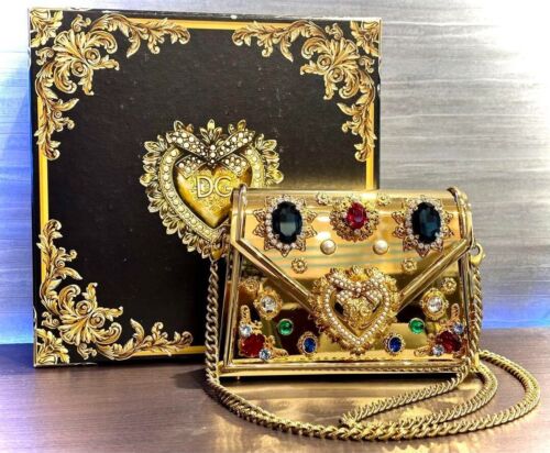 Authentic Dolce & Gabbana Devotion Small Bag Metal Jewelry D&G  With Box Used - Afbeelding 1 van 19