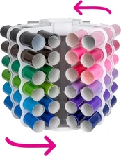 ArtBin Sheet Organizer Stores Up to 36 Rolls, Rotating Vinyl Storage Rack, White