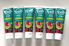 Lot of 6 Tom's Natural Kid's Fluoride Anticavity Toothpaste Watermelon Exp 09/26