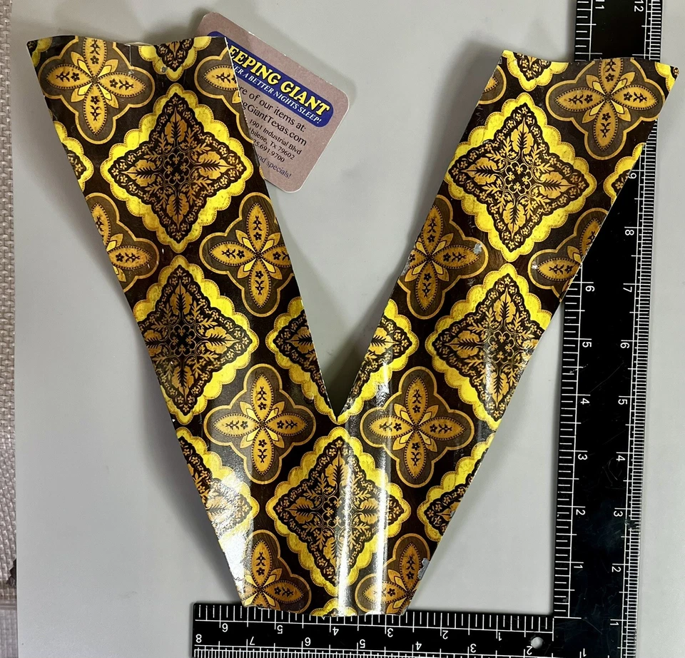 10" Letters for Wall Decor, Embossed Metal “V” Mandala Design by Lori Seibert - Image 4 of 4