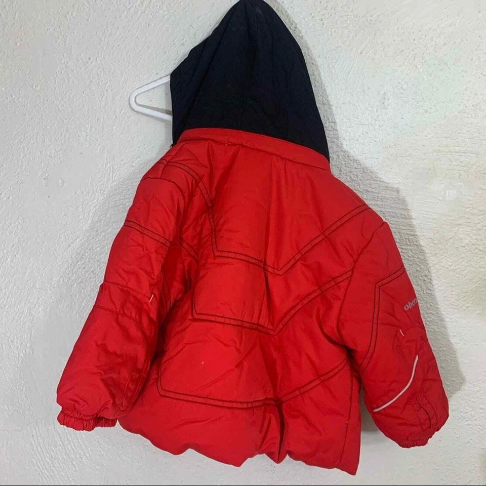 Obermeyer Rojo Invierno Niños Esquí Impermeable Parka Puffer Abrigo Talla 2 ¡Excelente Estado! Foto 4 de 4