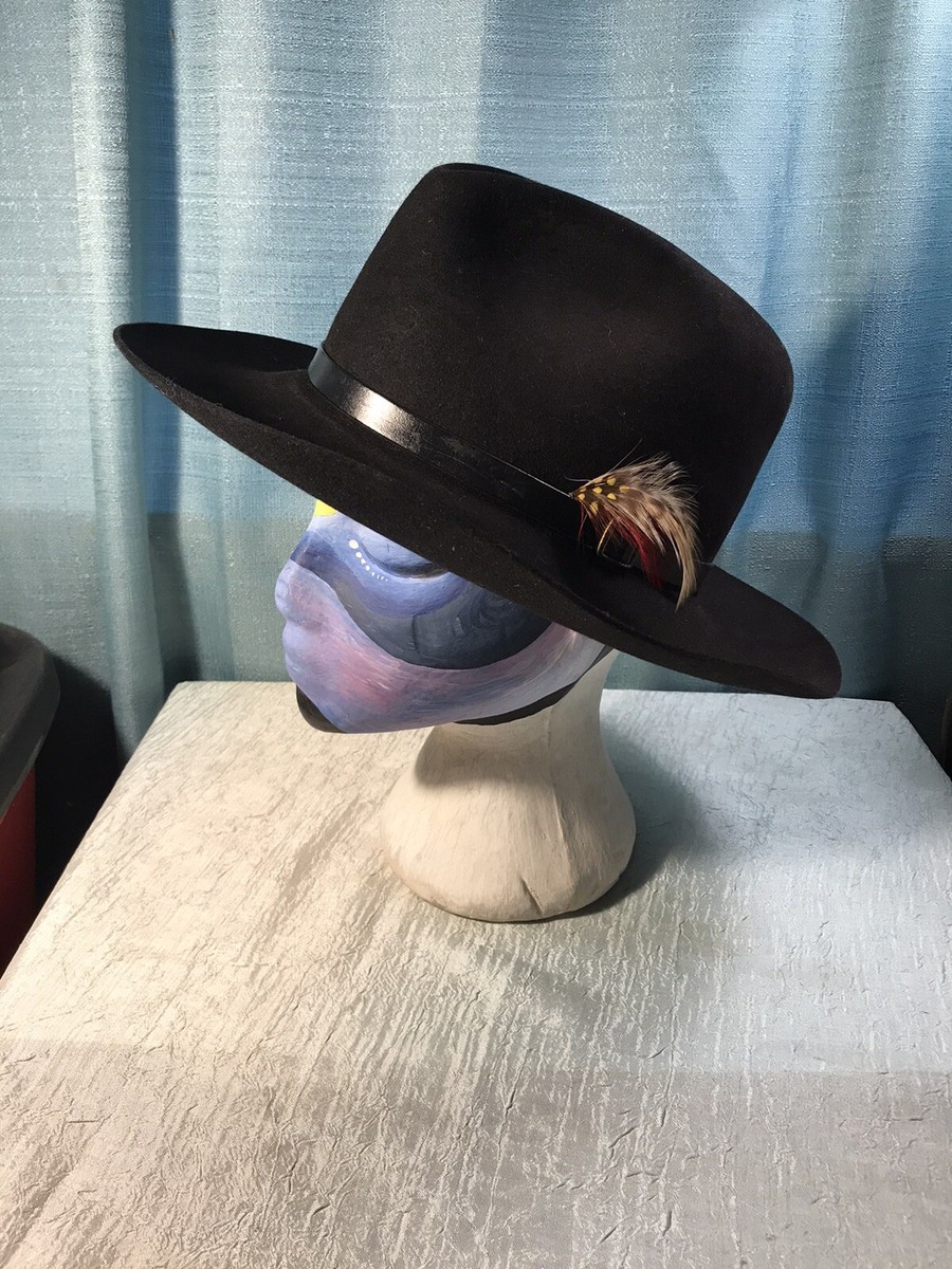 Vintage Wide Brim Cowboy Hat for Mens Women 100% Wool Panama  display picture 2