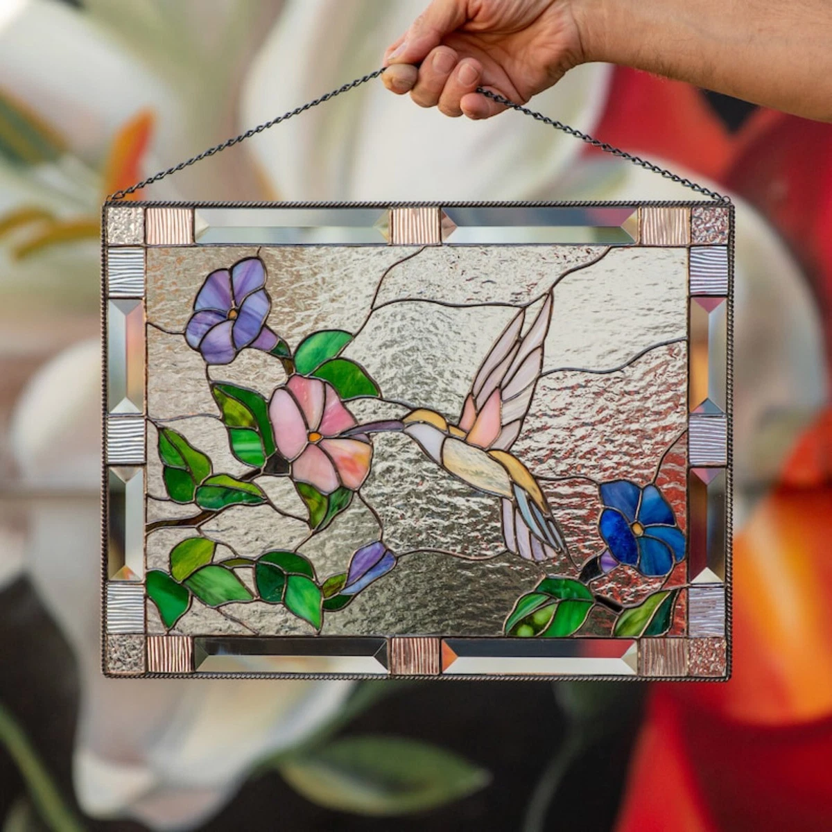 Stained Glass Window Panel Acrylic Hanging Window Decoration