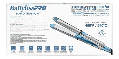 BaBylissPRO Nano Titan Prima3100 1 Zoll Edelstahl Flachbügeleisen | BNT3100TUC - Bild 3 von 4