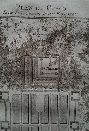 Kupferstich der Inka-Stadt "Cusco" * um 1750 * J. N. Bellin - Bild 3 von 3