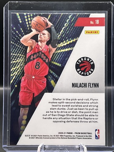 20/21 Panini Prizm - MALACHI FLYNN INSTANT IMPACT ROOKIE #18 - Picture 3 of 3
