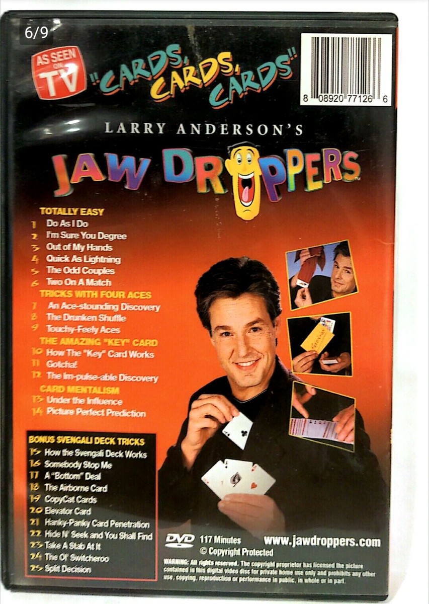 Larry Anderson's Jaw Droppers DVD Vol 4 Cards Cards Cards Learn