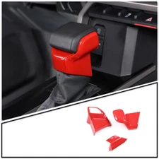 ABS Red Interior Shift Gear Handle Head Cover Trim For Toyota Tacoma 2024 2025