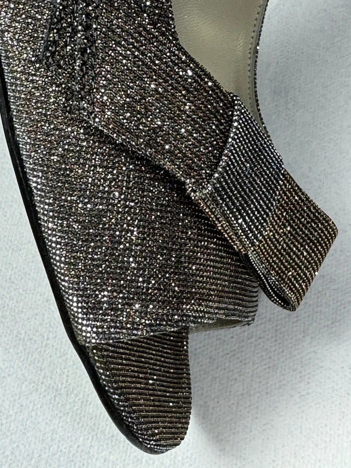 Stuart Weitzman Poco Pirita Arco Punta Abierta Tacón Noche Bomba Talla 10.5 NUEVO Foto 2 de 4