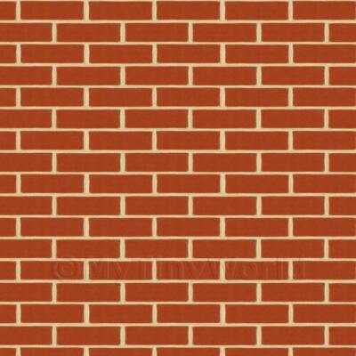 New Miniature Dollhouse Dark Red Brick Pattern Coating