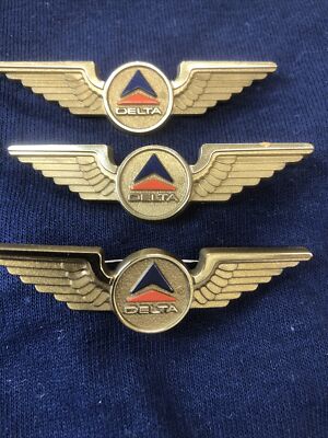 Delta Airline Junior Pilot Wings Pin Vintage Plastic Lot of 3 | eBay