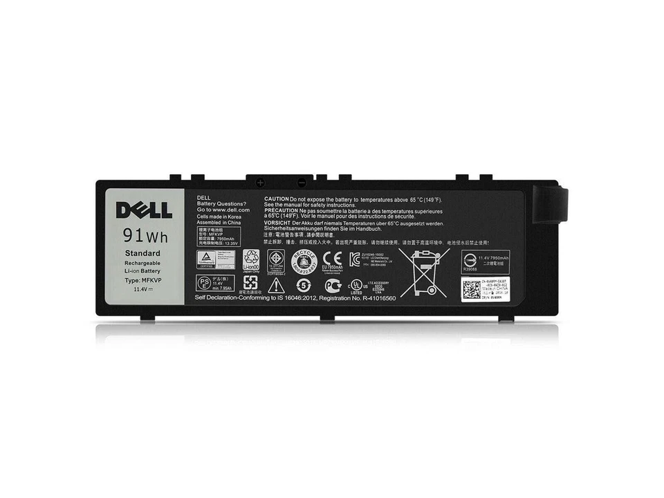 NUEVO PORTÁTIL OEM GENUINO T05W1 DELL PRECISION 7510 7710 7520 BATERÍA 6 CELDAS 91WH Foto 4 de 4