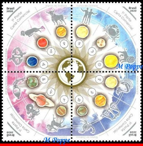 BRASILIEN 2019 2020 STERNZEICHEN + MANDALA, ASTROLOGIE, CONSTELLATION, 16V, SET POSTFRISCH - Bild 3 von 10