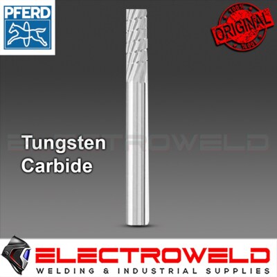 PFERD 6.35mm x 15.9mm MX NCC Cylindrical Burr ZYA Drill Tungsten Carbide SA-1
