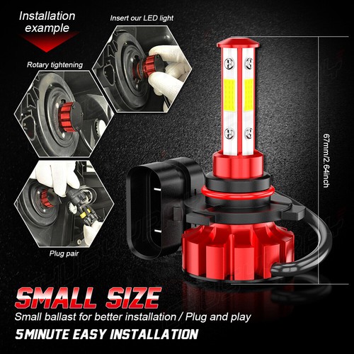 LED Headlight + Fog Light For Mazda 3 2004 2005 2006 2007 2008 2009 Bulbs - Foto 5 di 11
