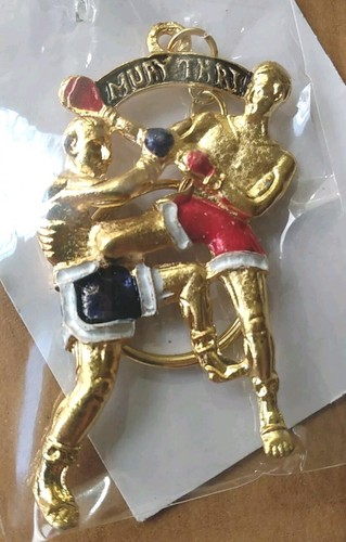 Lote 5 Llaveros de Boxeo Muay Thai Artes Marciales Dorado Nuevo Antiguo Stock En Tarjeta - Imagen 2 de 7