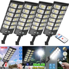 Commercial 1000000LM LED Outdoor Dusk to Dawn Solar Street Light Road Area Lamp