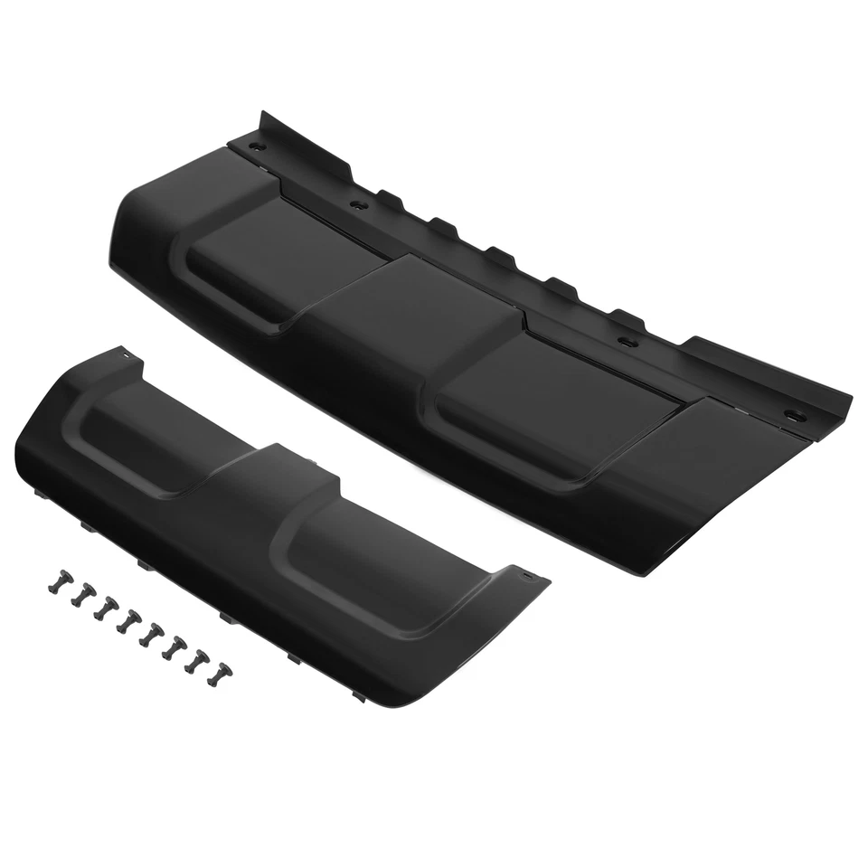 Cubierta de moldura de placa de deslizamiento de parachoques delantero + trasero negra para Range Rover Sport 2014-17 Foto 4 de 4