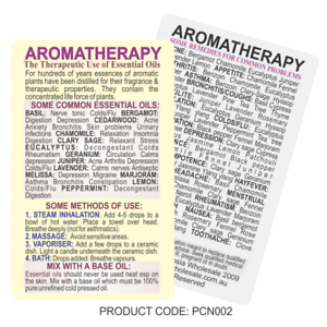 Aromatherapy Reference Chart