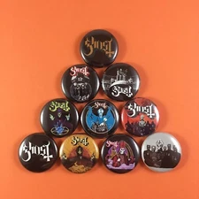 Ghost Band 1" PIN BUTTON lot Ghost B.C. Metal Ghost BC Dark Metal Rock