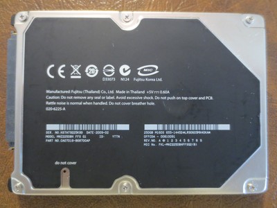 Fujitsu MHZ2320BH G2 CA07018-B318000C1 0FFE5A-00808909 320gb 2.5 " SATA