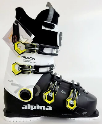 NEW $350 Men's Alpina XTrack 70 Classic Black White Ski Boots Various Sizes