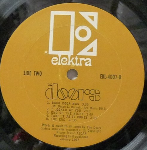 THE DOORS "SELF-TITLED S/T DEBUT" LP FROM 1967 PITMAN COLUMBIA E - Imagen 4 de 4