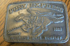 Pony Express Overland Mail Company Belt Buckle FREE US SHIP
