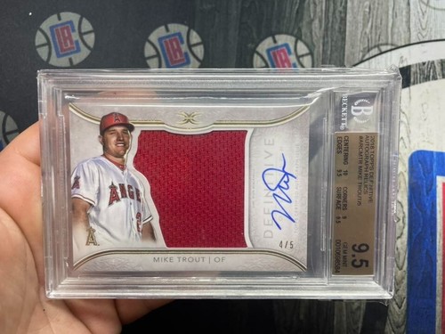 2022 Topps Definitive Collection Mike Trout - Auto Patch #DJR-MT 4/5 (AU, MEM) - 第 1/2 張圖片
