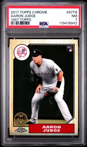 2017 Topps Chrome AARON JUDGE 87T8 1987 Topps - PSA 7 Near MINT