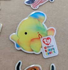 Coral The Fish  ~ McDonald's Ty Teenie Beanie Babies Crew Pin ~ 2000 Vintage