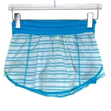 Lululemon Track Attack Skirt Skort 2 Twin Stripe Spry Blue Tennis Pickleball