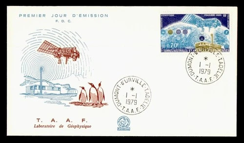 DR WHO 1979 FRENCH ANTARCTIC FSAT FDC SPACE SATELLITE M76717