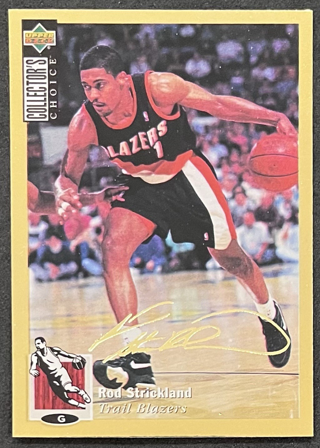 1994-95 Upper Deck Collector's Choice Rod Strickland #151 Gold Foil Signature