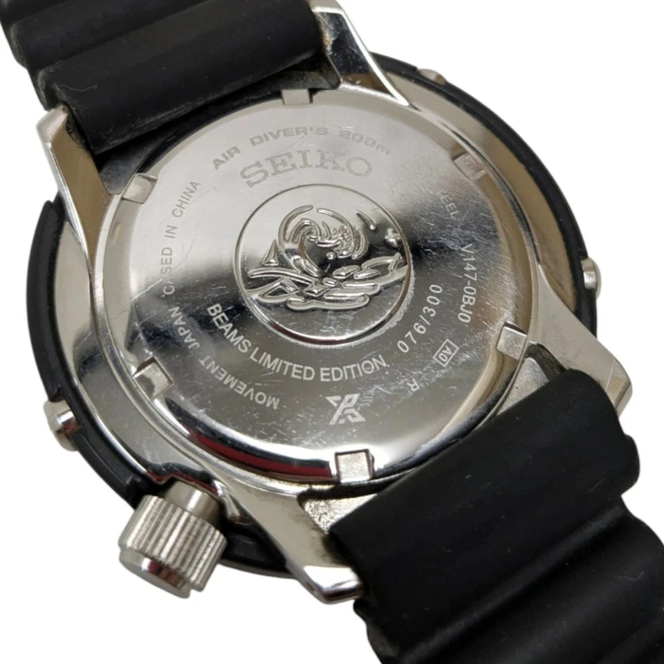 Reloj Pulsera SEIKO Prospex Diver Scuba Edición Limitada Goma Usado Plateado x Negro Foto 3 de 3