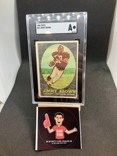 Jim Brown 1958 Topps VINTAGE ROOKIE RC #62 Browns HOF SGC AUTHENTIC 👀🐶🏈🔥