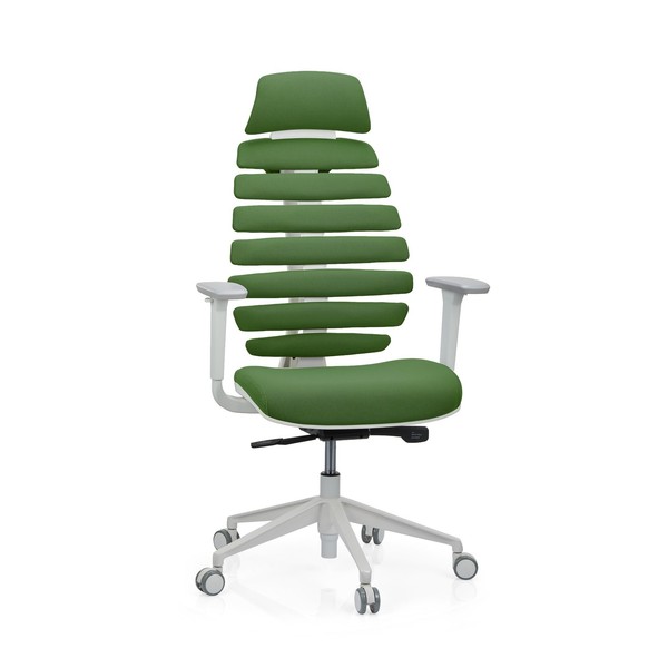 Ergonomischer BüRostuhl Drehstuhl Chefsessel BüRo Stoff Ergo Line Hjh Office-image