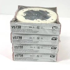Wiremold V5738 - Lot of 4 - Solid Base Fixture Box Ivory - 4 3/4" Dia. V500/V700