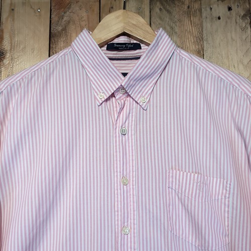 Camisa a Rayas Gant Talla 2XL Rosa Oxford Calce Regular Algodón Manga Larga - Imagen 2 de 7