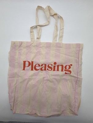 Pleasing Harry Styles Tote Bag Pop Up Shop Pink And Cream Canvas