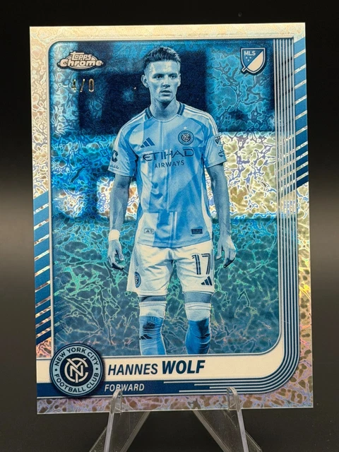 2025 Topps Chrome MLS Hannes Wolf Frozenfractor -4/0 New York City FC
