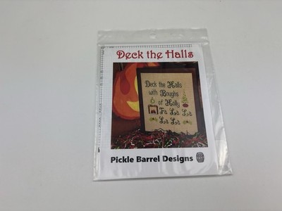 Pickle Barrel Designs Deck The Halls Sampler Counted Cross stitch pattern 1U