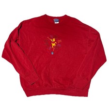 90s Vintage Winnie The Pooh Honey Disney Sweatshirt SZ L Embroidered Y2K USA