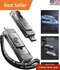 2TB 1050MB/s Read High-Speed External Drive Dual USB 3.2 Type-C Ports for M...