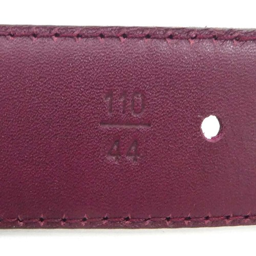Cintura Christian Dior originale bordeaux/argento/oro pelle/metallo - e59200 g - Foto 7 di 9