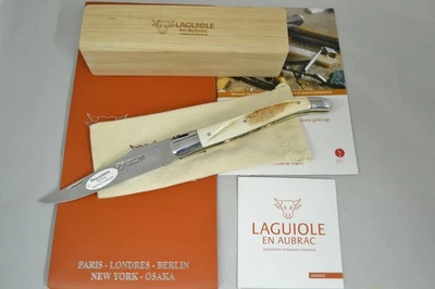 Laguiole en Aubrac Taschenmesser Doppelplatine 12cm Griffe aus Warzenschweinzahn