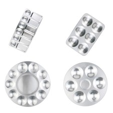 Metal Paint Palette 6 Well 10 Well 12 Well Paint Tray Watercolor Oil Palette