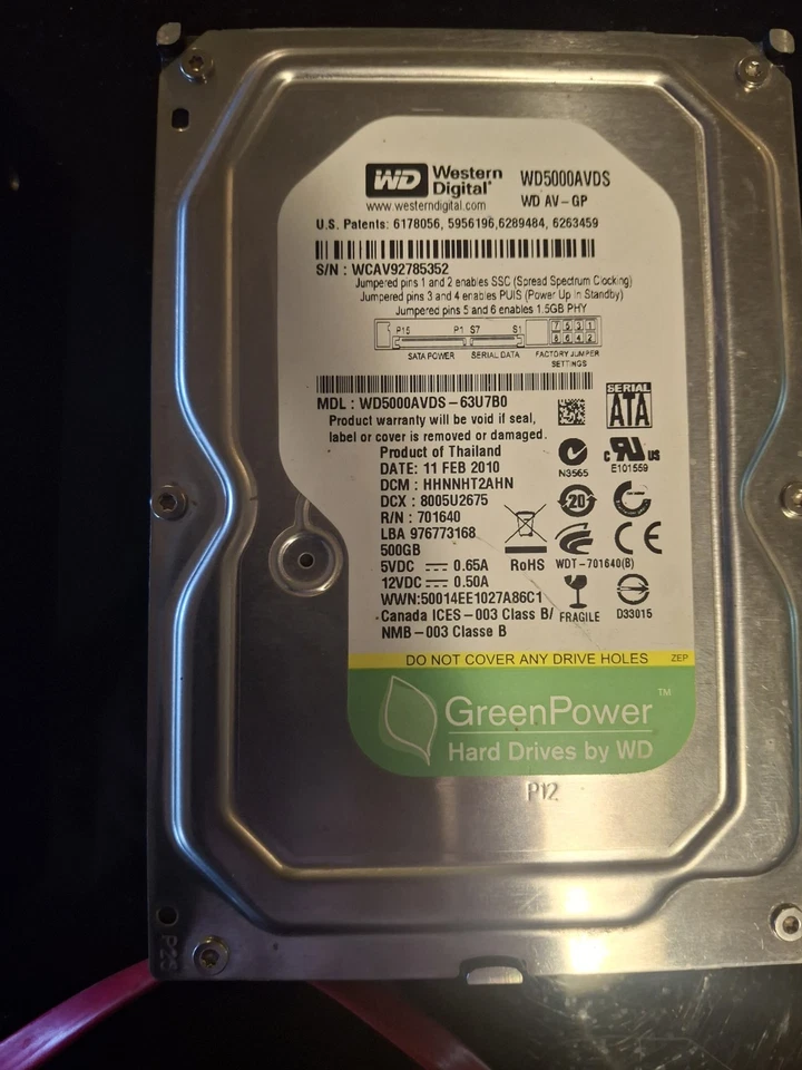 WD20EZAZ-00L9GB0 WESTERN DIGITAL 2TB THAILAND Feb 2021 Hard Drive - Image 4 of 4