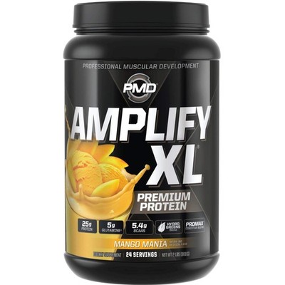 Amplify XL Mango Mania Protein Powder 2lb Muscle Recovery BCAAs Digestive Enz...